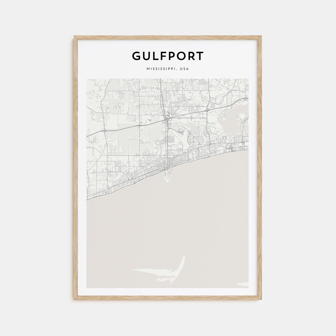 Gulfport Map Poster Gulfport Map Print Gulfport Personalized Map Art Gulfport Wall Art Gulfport Travel Print Mississippi Usa