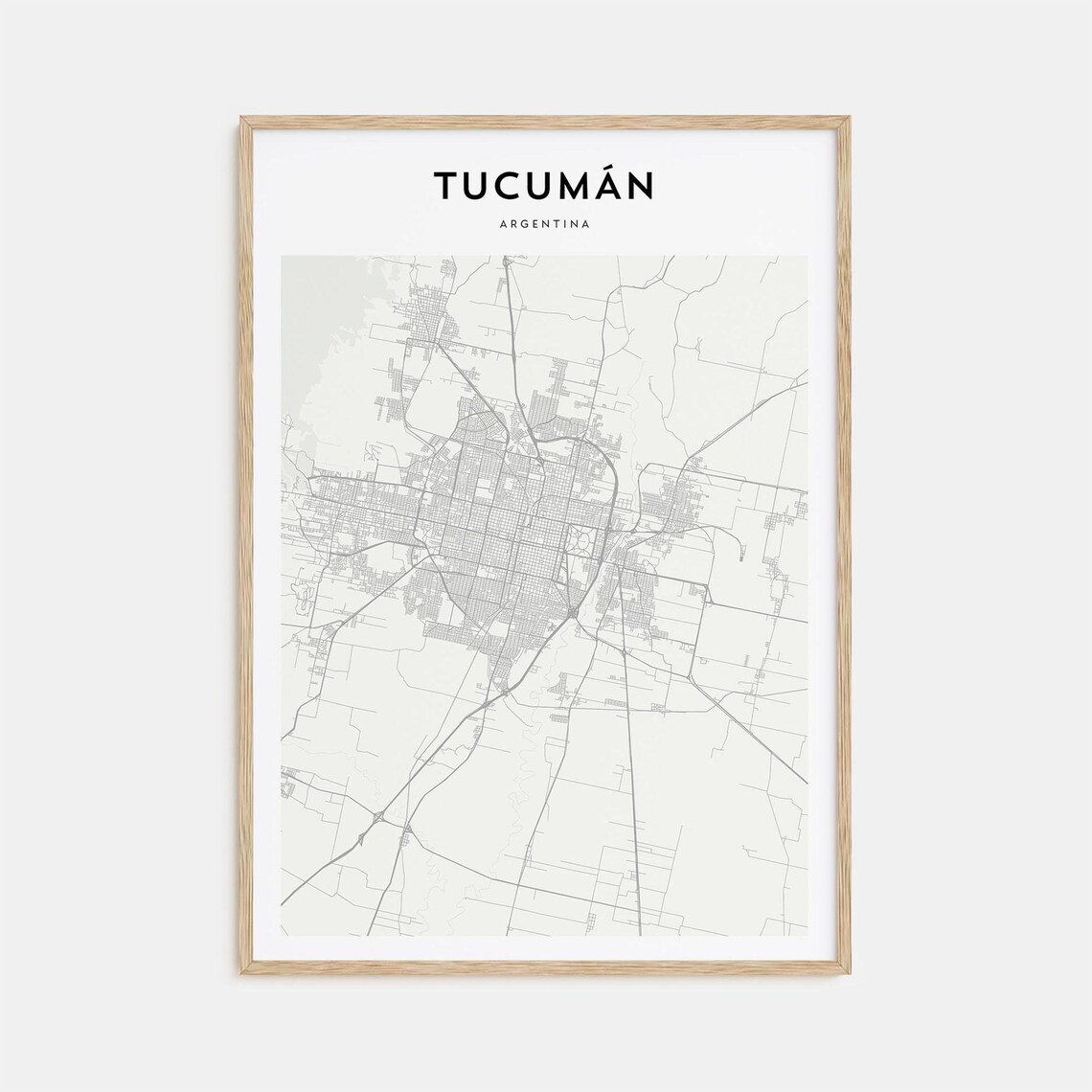 Tucumán Argentina Minimalist City Street Map Art Travel Poster