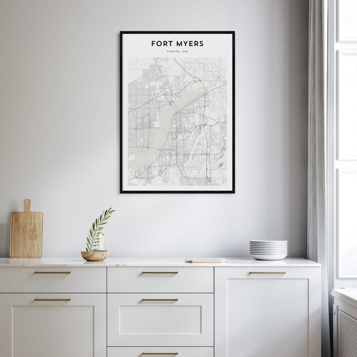 Fort Myers Map Poster Fort Myers Map Print Fort Myers Personalized Map Art Fort Myers Wall Art Fort Myers Travel Poster Travel Gift - Image 2