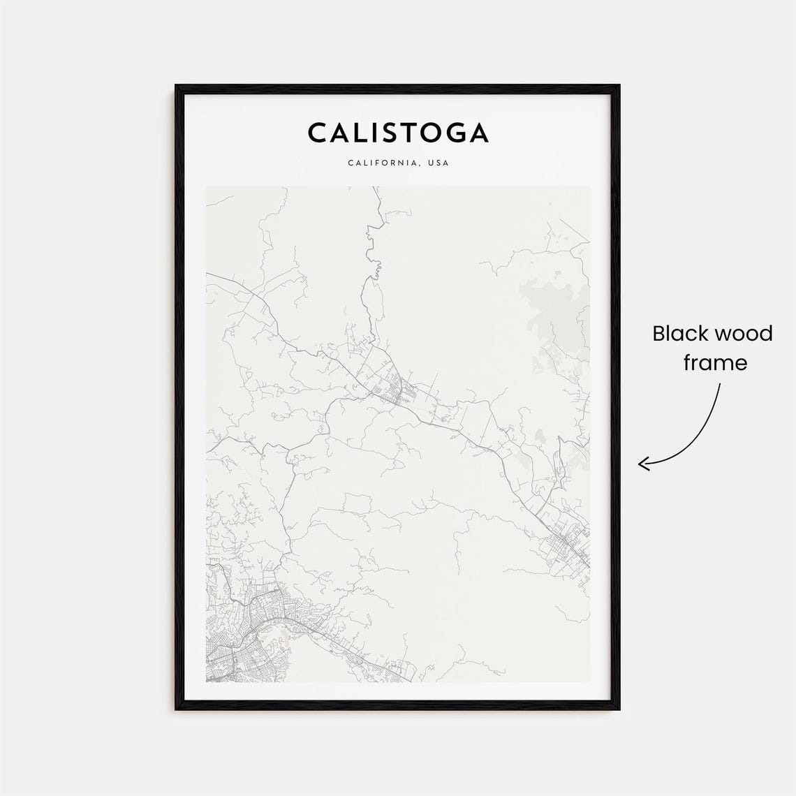 Calistoga Map Poster Calistoga Map Print Calistoga Personalized Map Art Calistoga Wall Art Calistoga Travel Print California Usa - Image 3