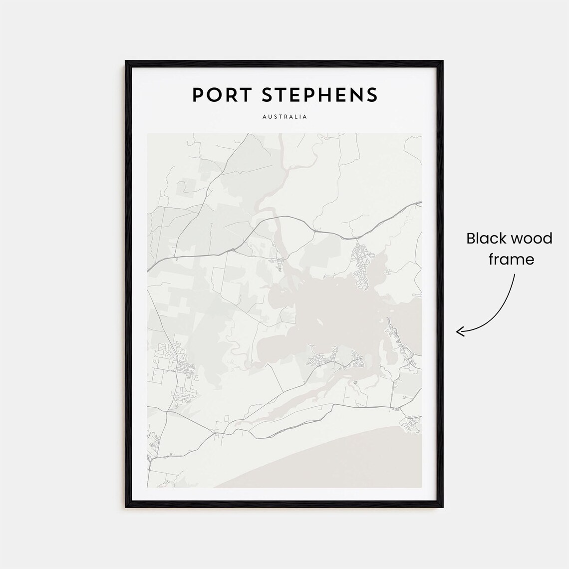 Port Stephens Australia Minimalist City Map Modern Street Art Poster - Image 3