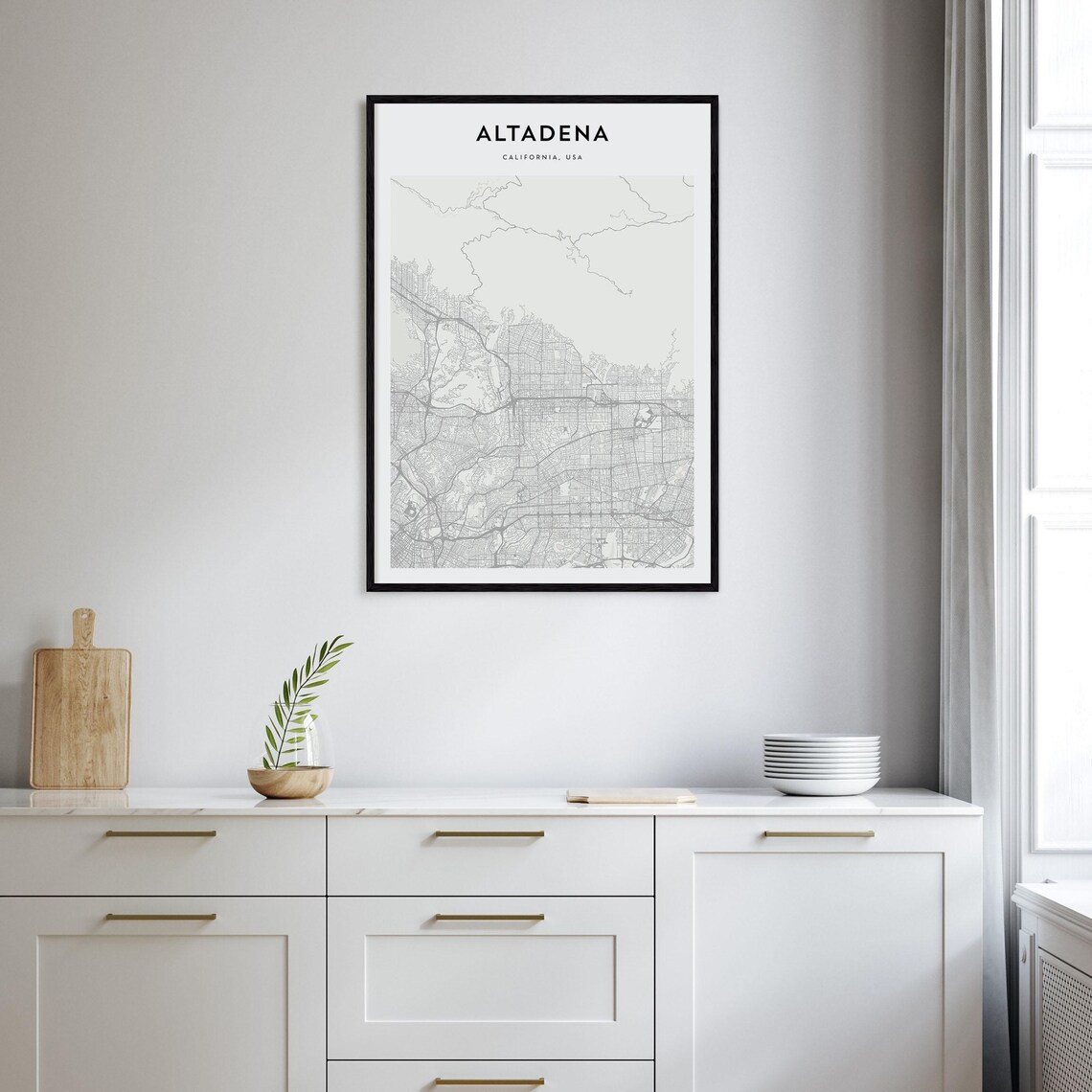 Altadena Map Art Print, Personalized California Travel - Image 2