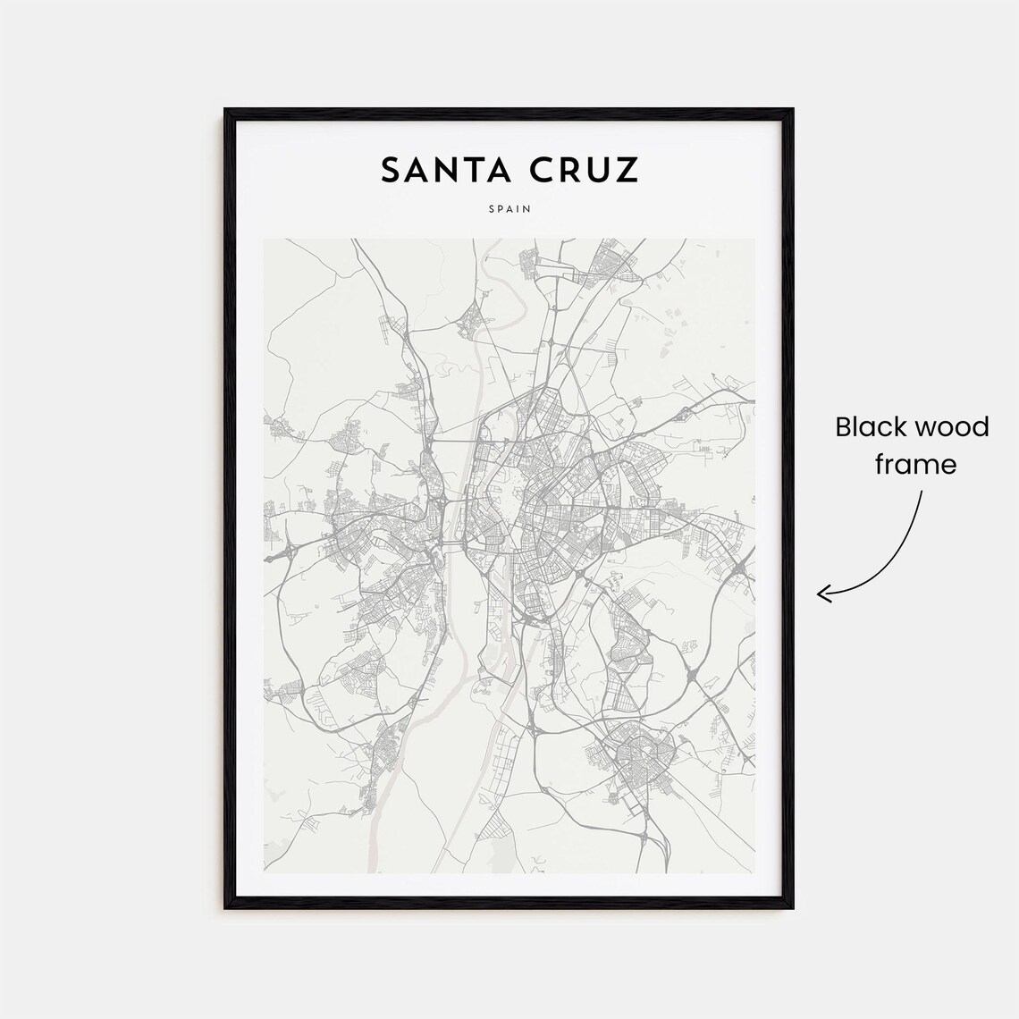 Santa Cruz Spain Tenerife Canary Islands Minimalist Map Travel Poster - Image 3