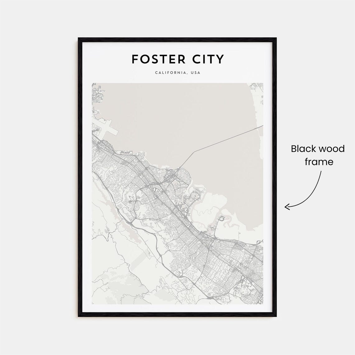 Foster City Map Poster Foster City Map Print Foster City Personalized Map Art Foster City Wall Art California Usa - Image 3