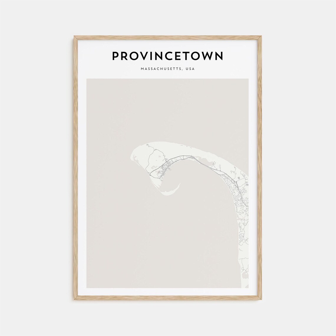 Provincetown Massachusetts Minimalist City Map Coast Art Poster