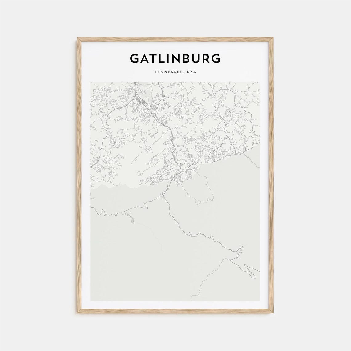 Gatlinburg Map Poster Gatlinburg Map Print Gatlinburg Personalized Map Art Gatlinburg Wall Art Gatlinburg Travel Print Tennessee Usa