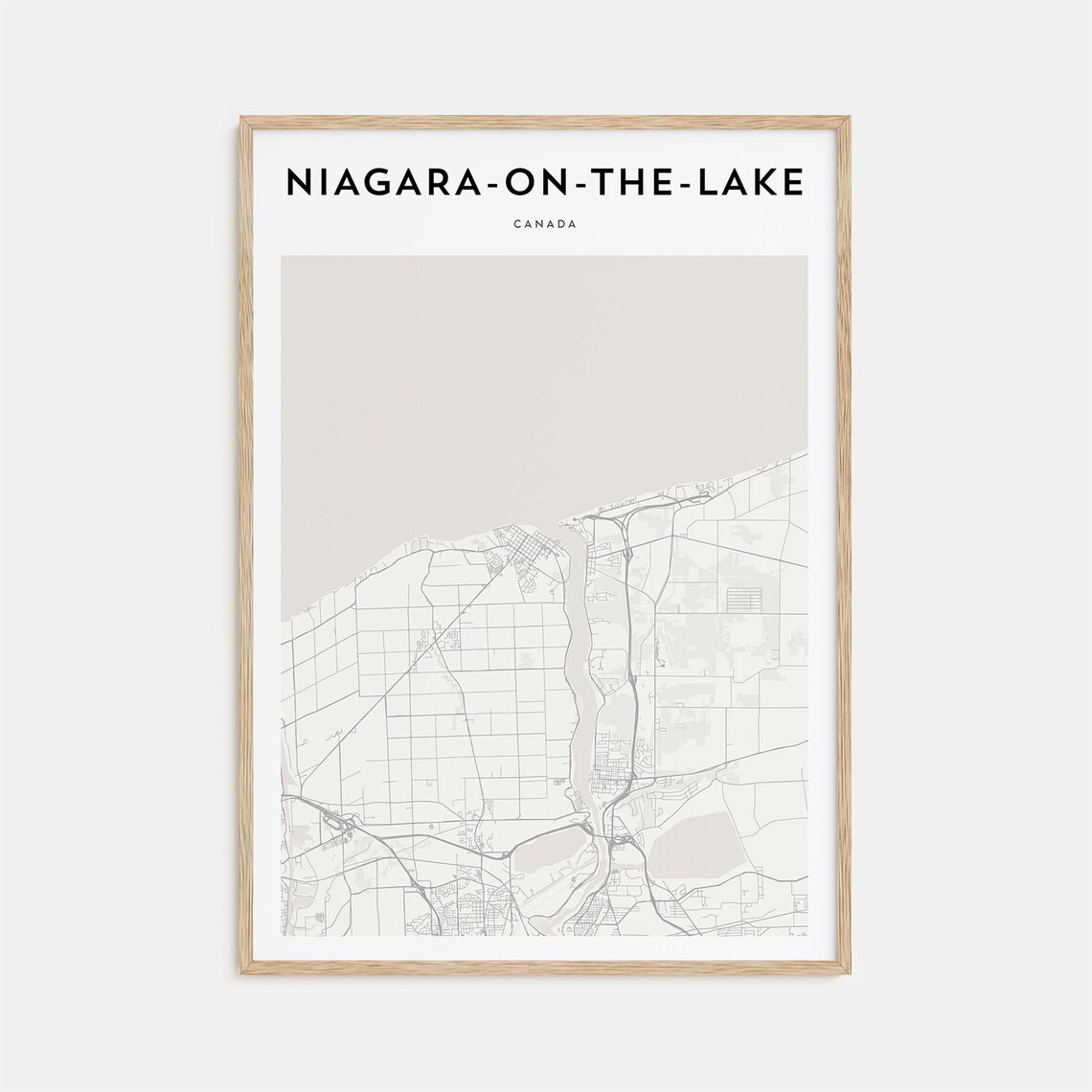 Niagara-on-the-Lake Canada Wine Country Minimalist Map Travel Poster