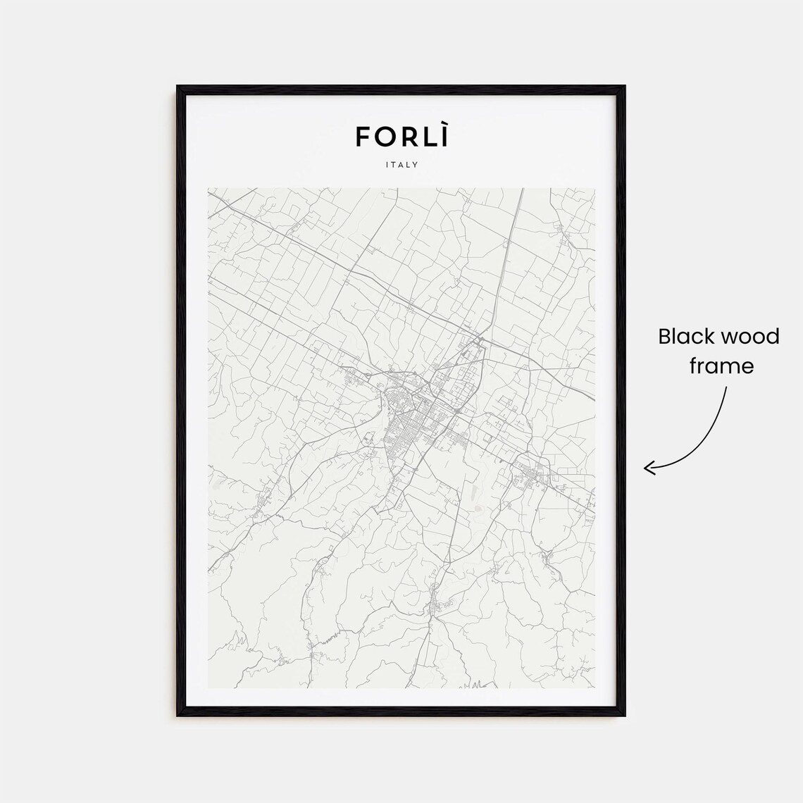 Forli Italy Minimalist Street Map City Decor Line Art Poster - Image 3