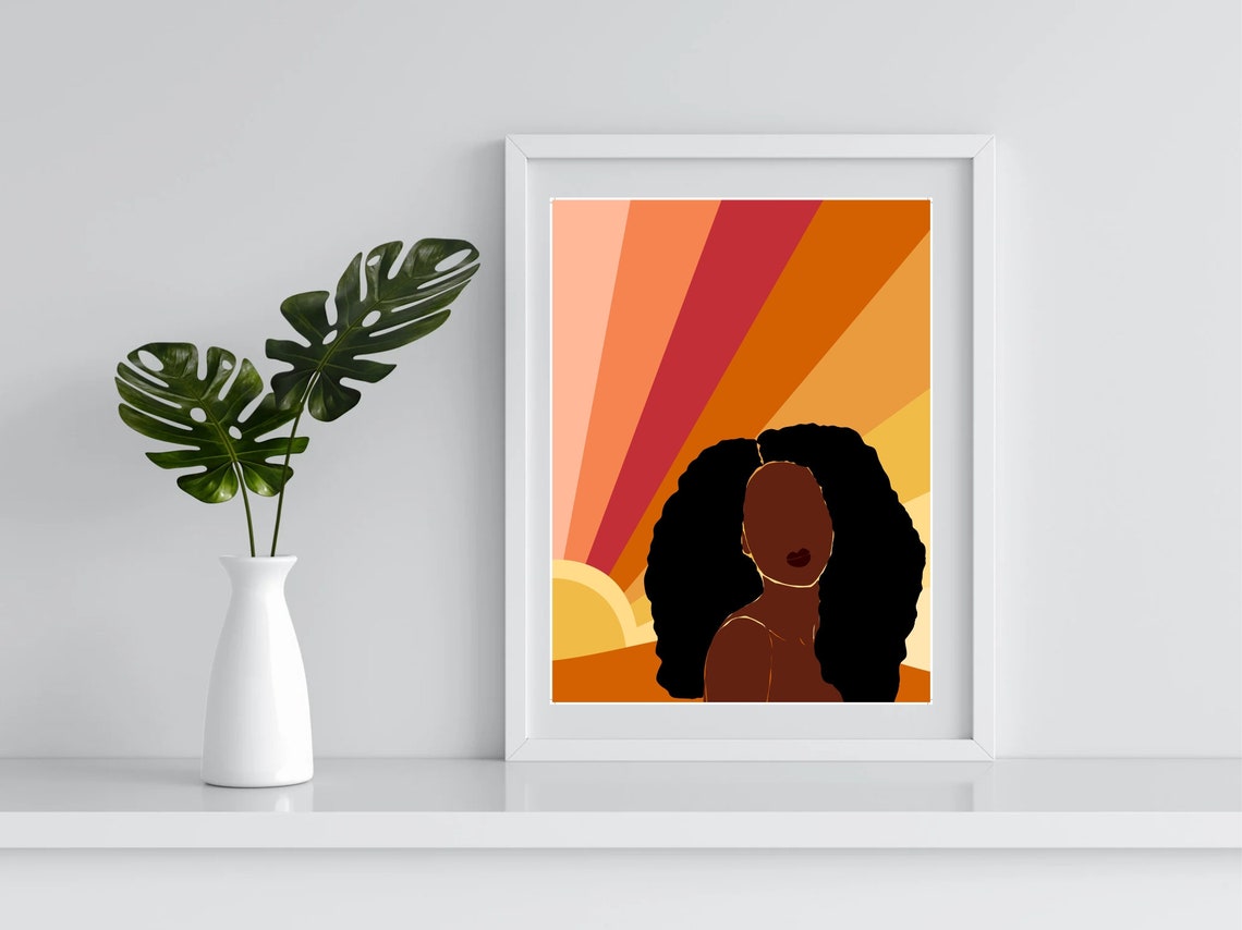 Gratitude Wall Art Instant Affirmation Wall Art Melanin Wall Art Cultural Art Black Women Art Boho Prints - Image 4