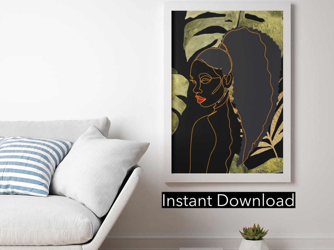 Black Girl Magic Boho Plant Art Print - Image 2