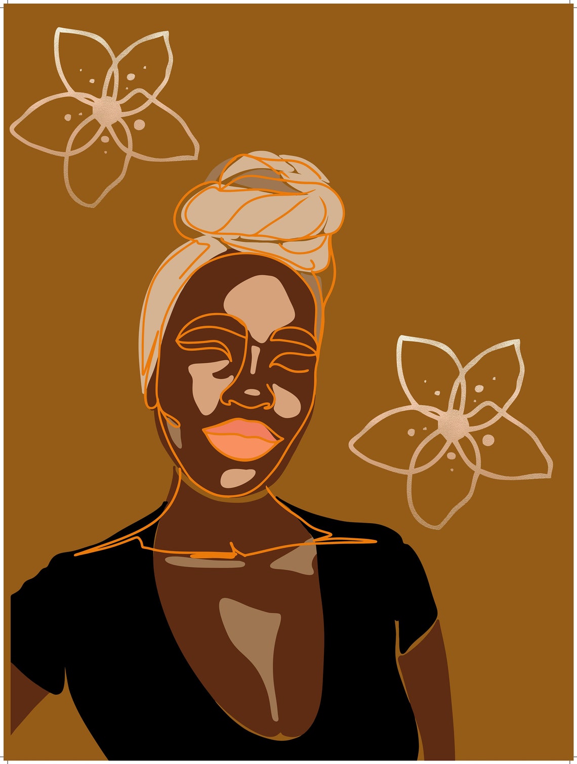 Tired Black Illustration Black Wall Art Women Illustration Art Art Instant Home Decor Wall Art - Image 3