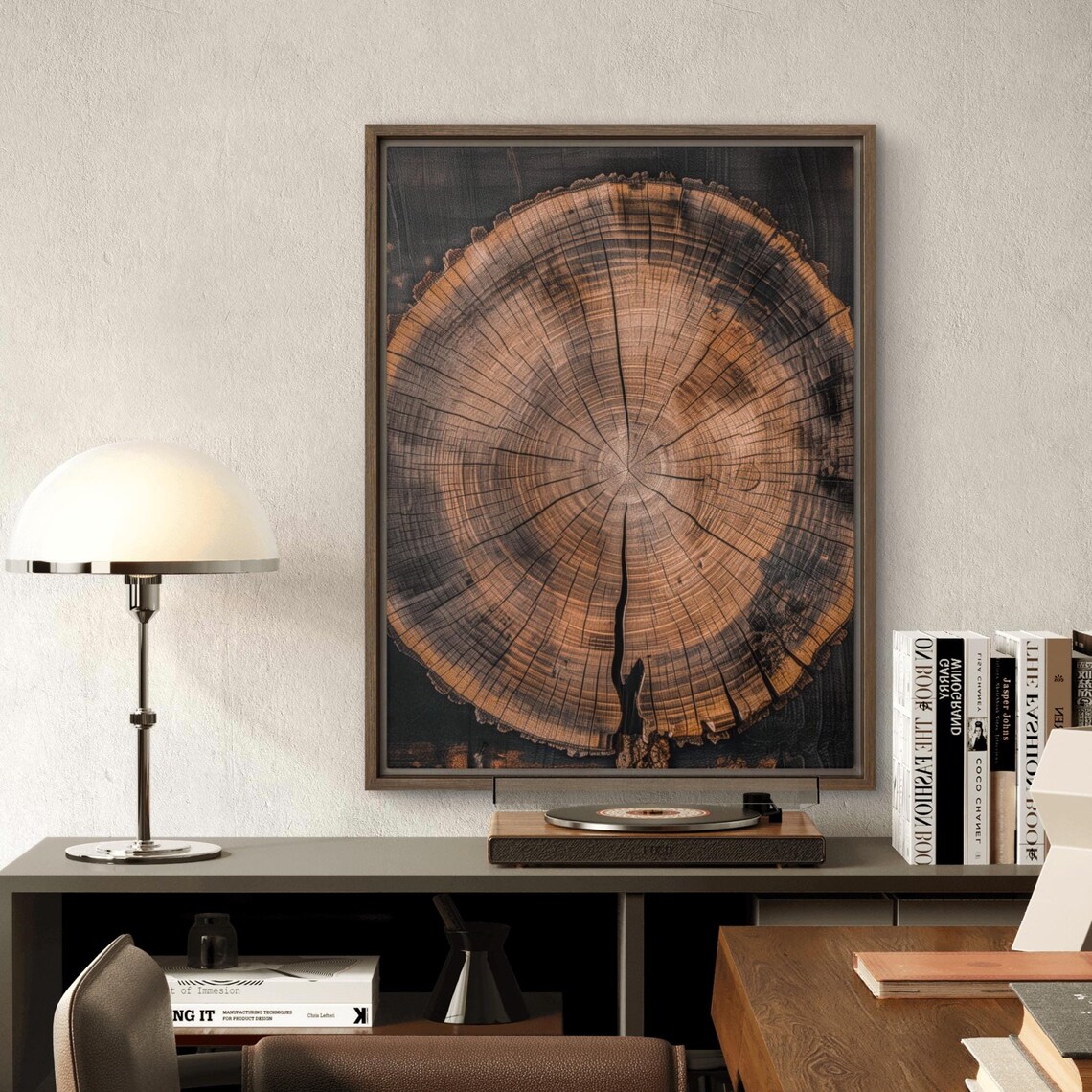 Rustic Tree Ring Art Print, Modern Farmhouse Decor - Image 5