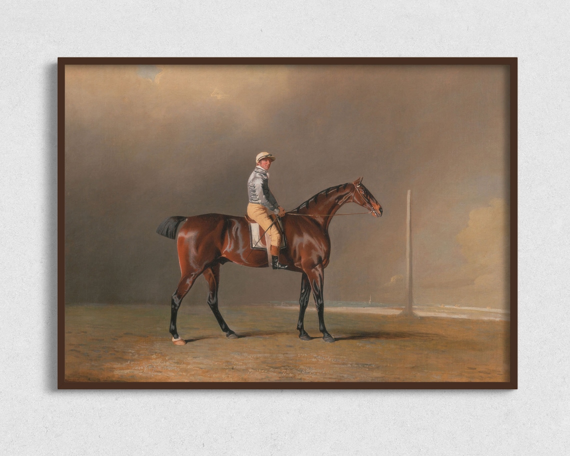 Vintage Equestrian Man On Horseback Art Print