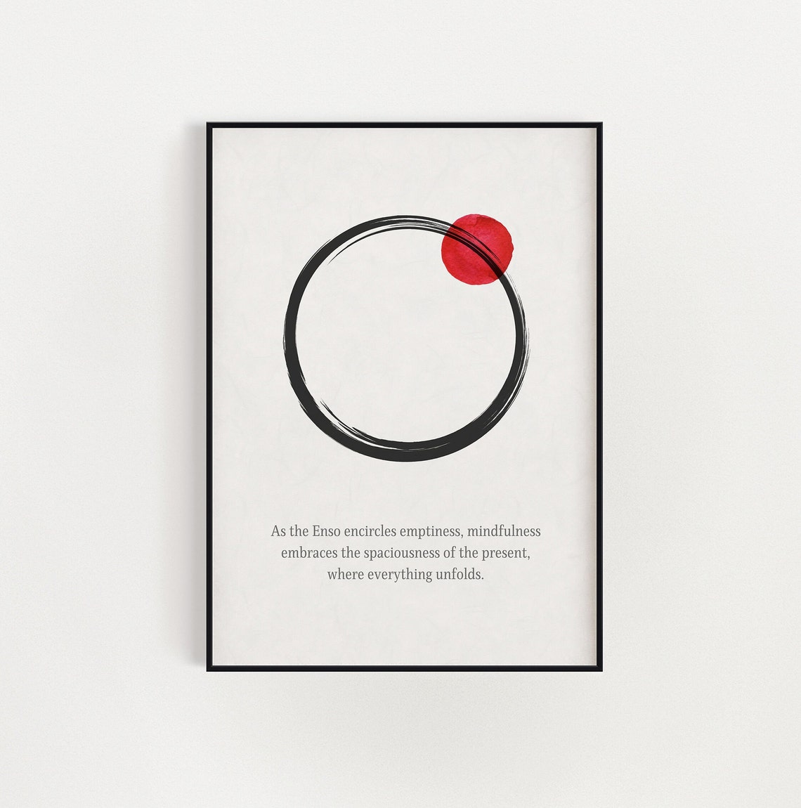 Enso Circle Zen Print Minimalist Asian Wall Art