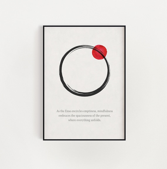 Enso Circle Zen Print Minimalist Asian Wall Art