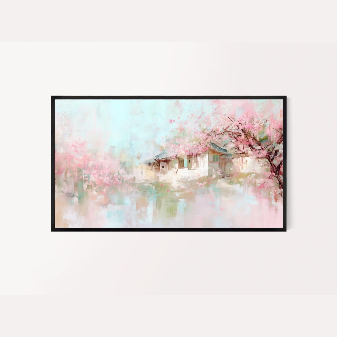 Spring Landscape Frame Tv Art Korean Abstract Painting
