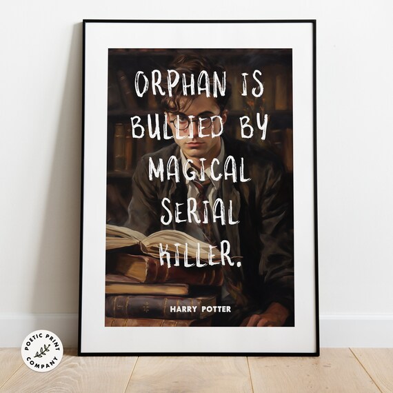 Harry Potter Orphan Bullied By Magical Serial Killer Funny Poster