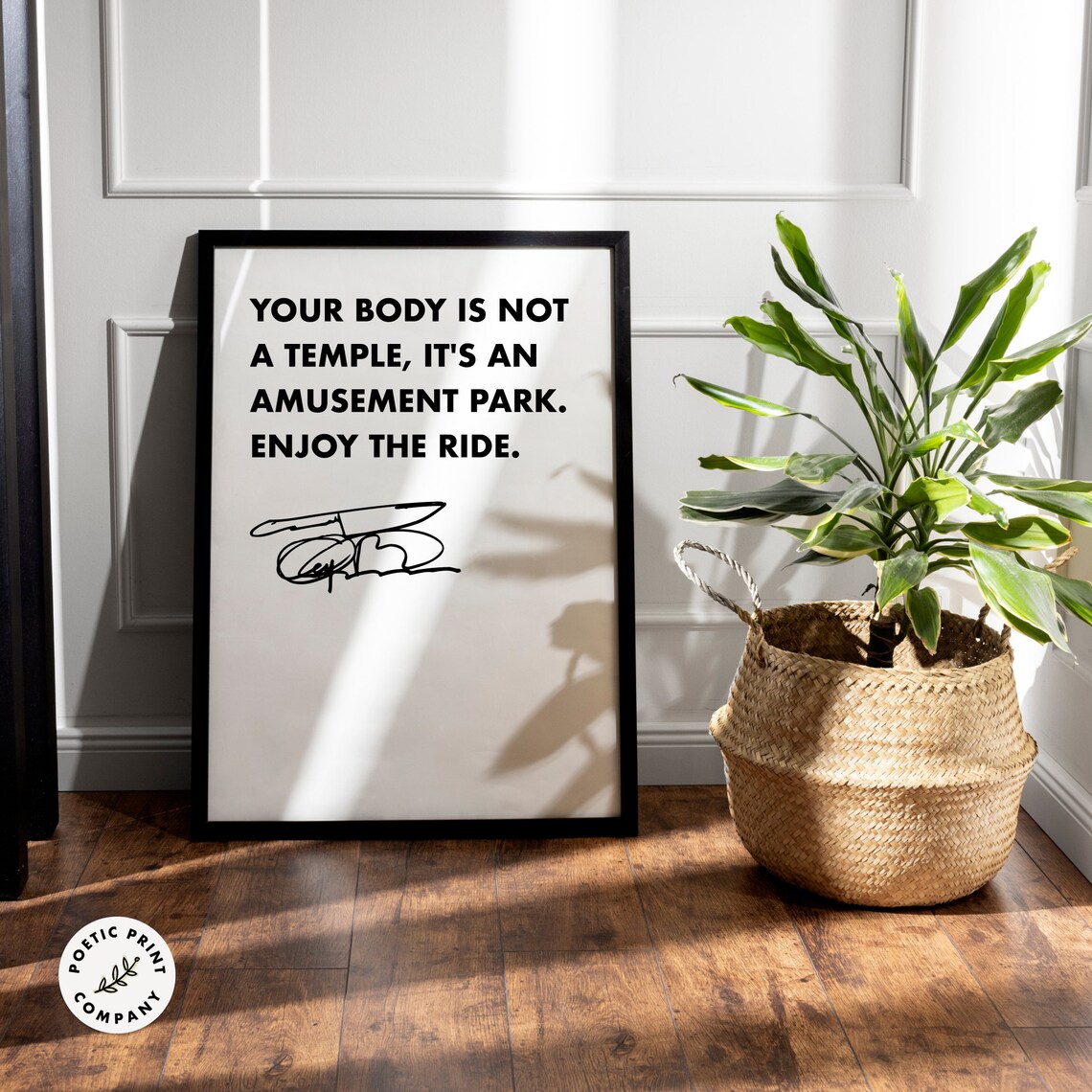 Anthony Bourdain Body Is Not A Temple Quote Print