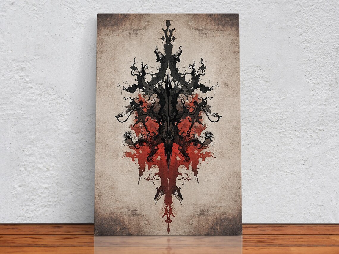 Dark Abstract Splatter, Modern Art Print - Image 2