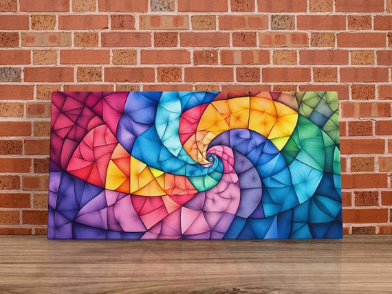Rainbow Spiral Pattern Art Print