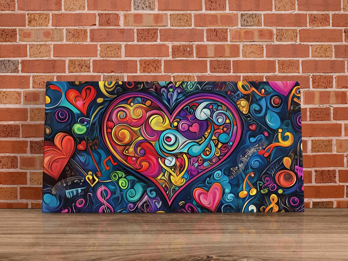 Passionate Heart Art Print, Valentines Day Decor