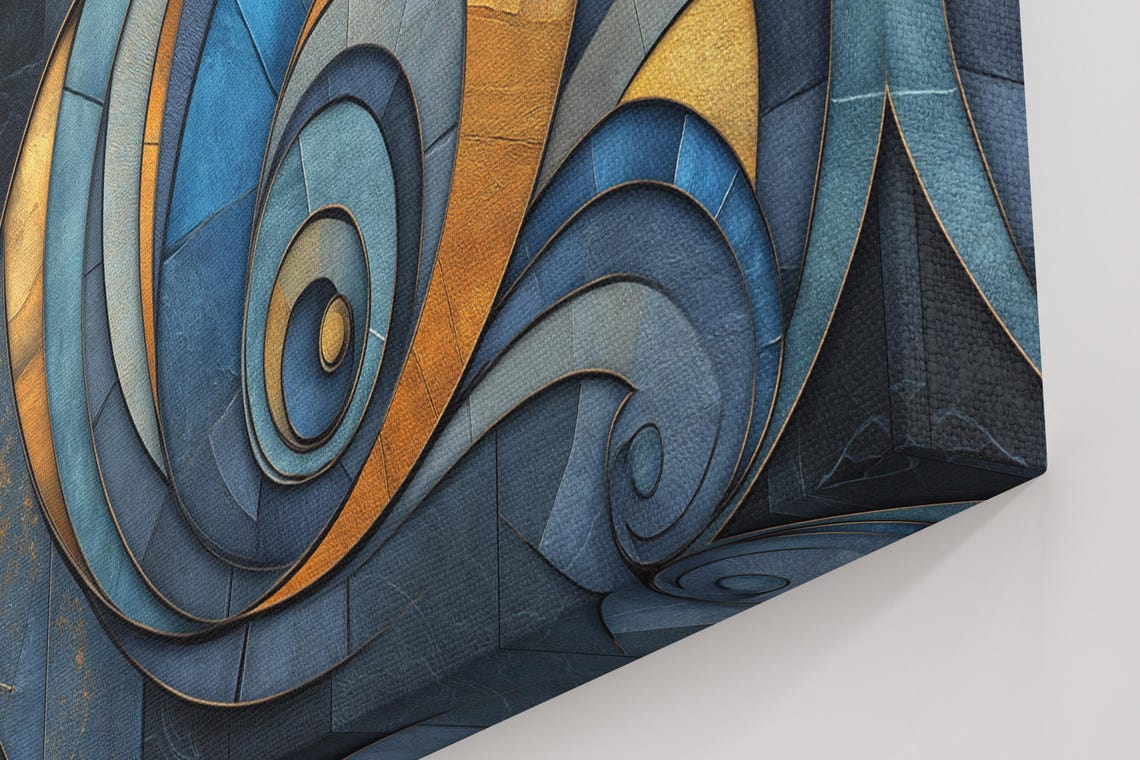 Metallic Spiral Design Poster Print - Image 4