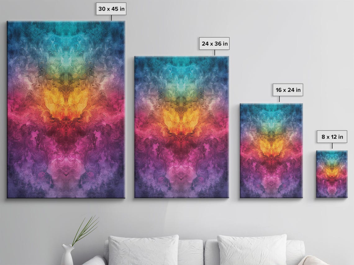 Rainbow Gradient Abstract, Art Print - Image 3