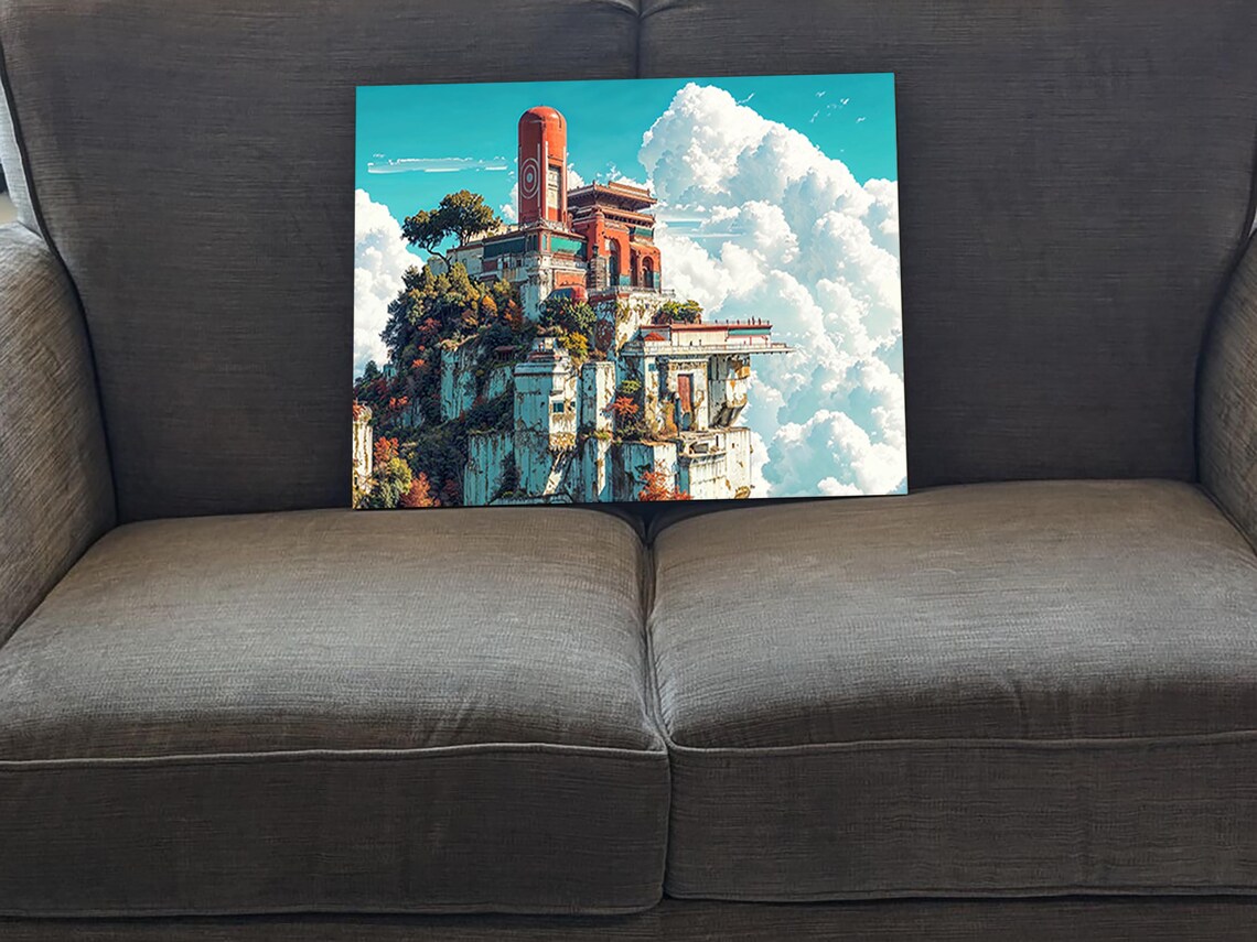 Abandoned Hospital On The Side Of A Mountain Art Block Print - Image 5