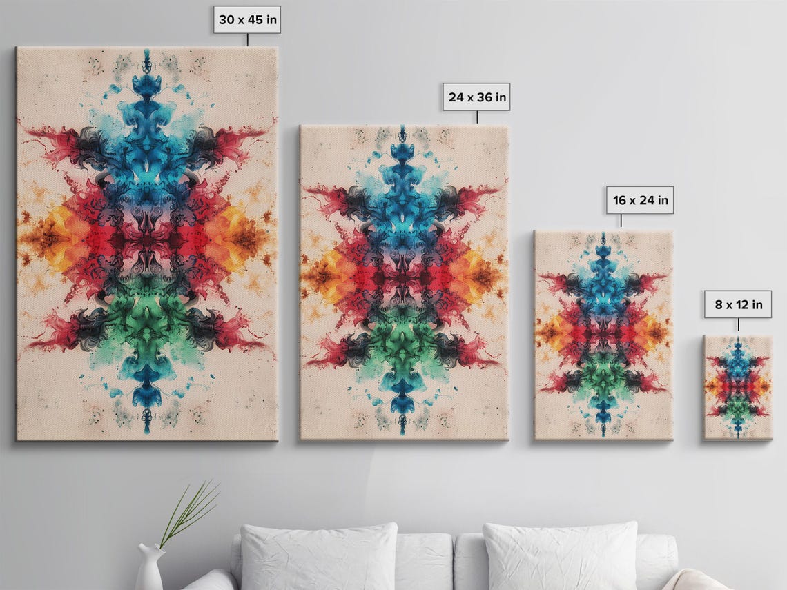 Vibrant Multicolor Symmetry Art Print - Image 3