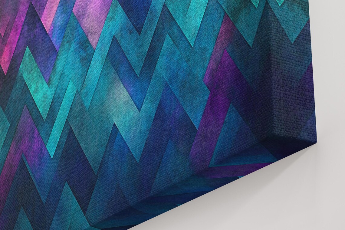 Gradient Chevron Modern Abstract Art Print - Image 4