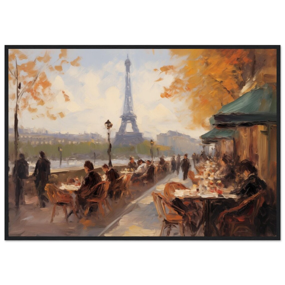 Paris Cafe Oil Painting, Claude Monet Art Print