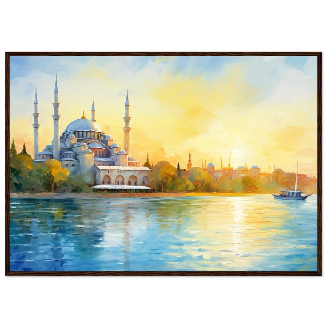 Istanbul Hagia Sophia Oil Painting Travel Poster