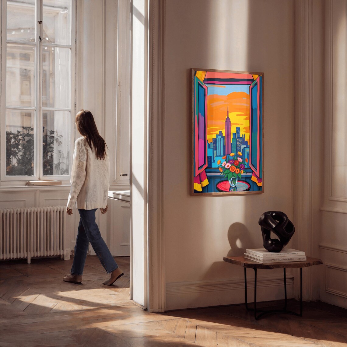 Bold NYC Skyline, Modern Cityscape Art Print - Image 2