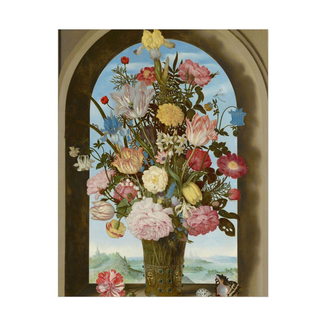 Ambrosius Bosschaert Flower Vase in Window Classic Still Life Poster - Image 4