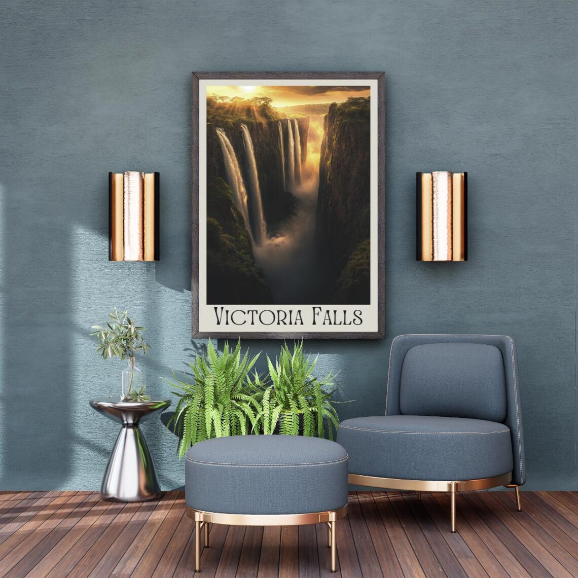 Victoria Falls Poster with Sunset Gorge and Misty Waterfalls - Image 3