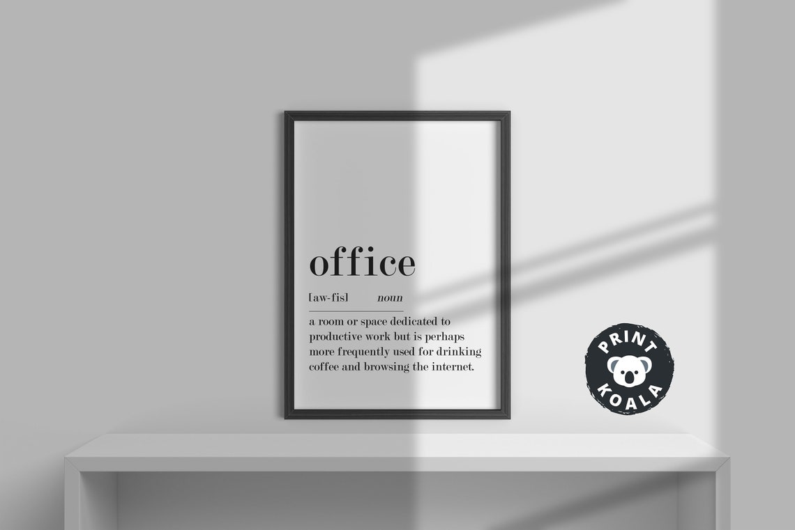 Office Funny Dictionary Definition Print Work Humor Wall Decor Art - Image 3