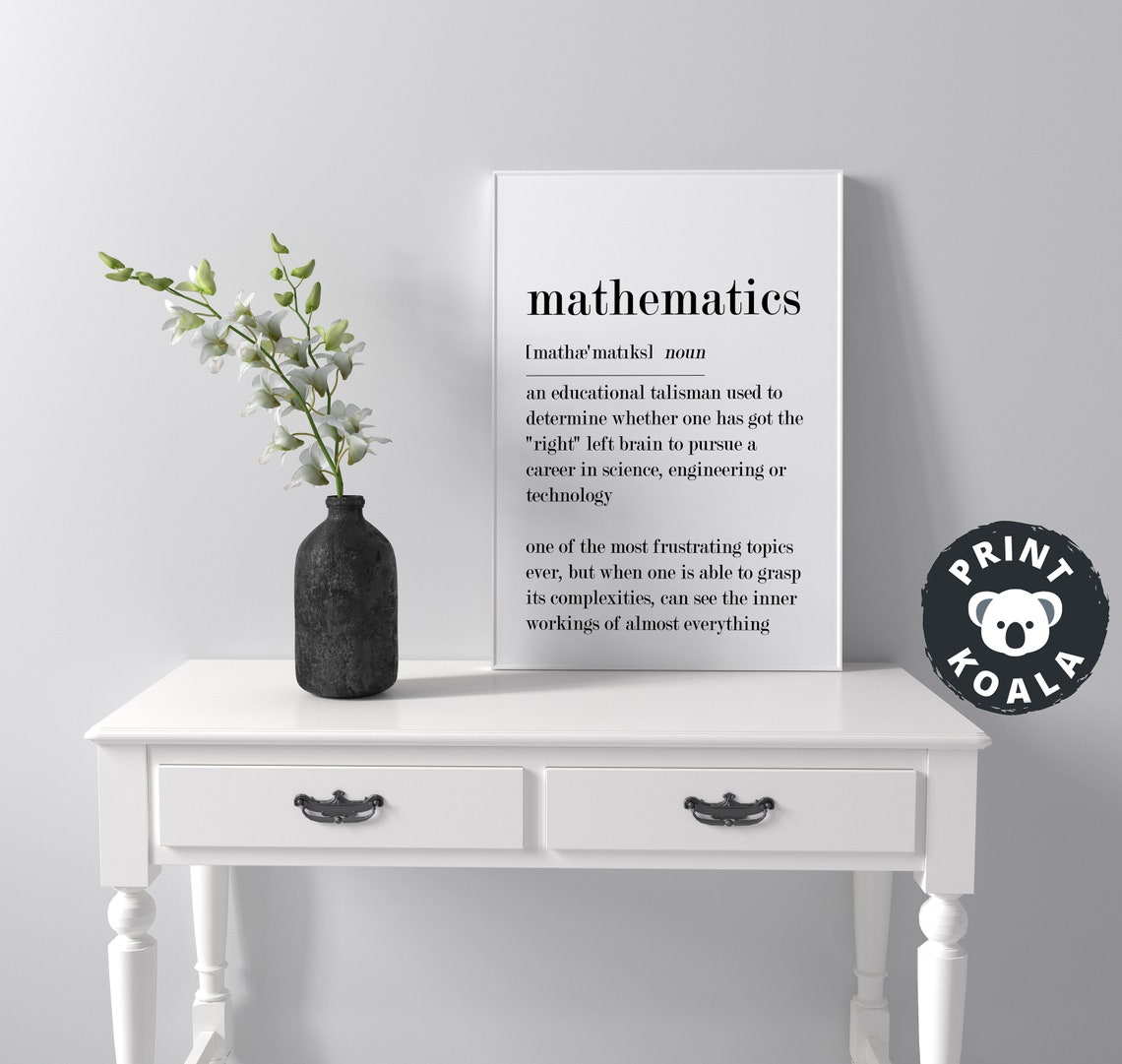 Mathematics Funny Definition Print Math Teacher Gift Classroom Decor - Image 4