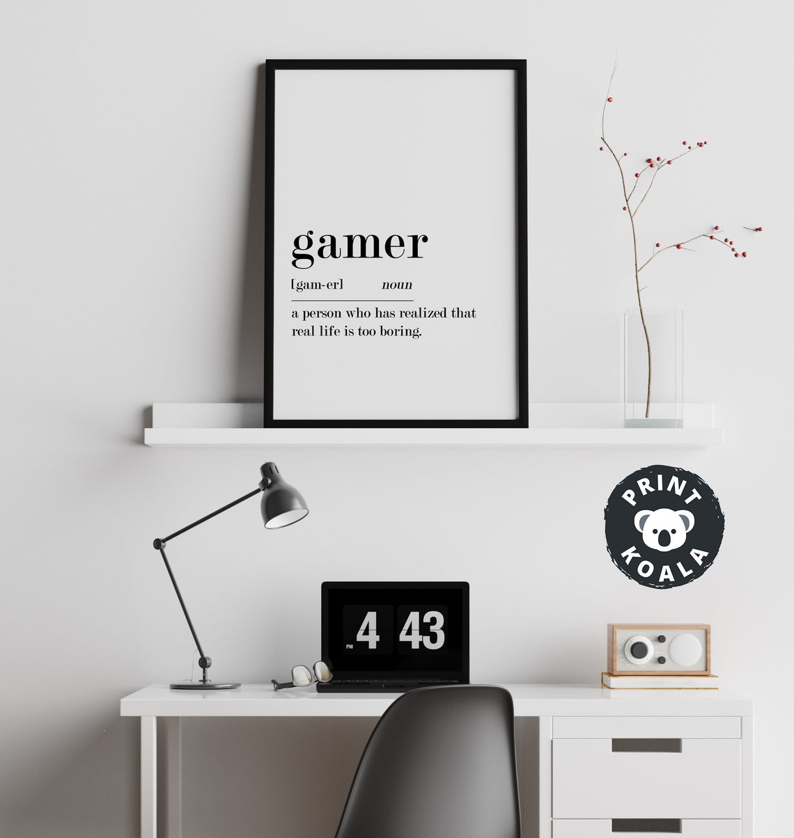 Gamer Definition Print Gamer Poster Gamer Gifts Gamer Sign Teen Room Wall Art Gaming Wall Art Boys Room Decor Quotes - Image 2