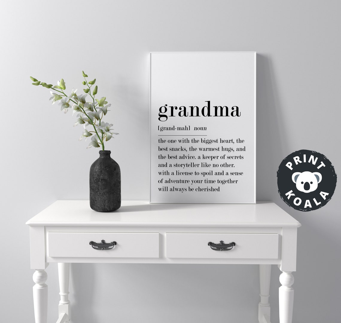 Grandma Definition Gifts For Grandma Grandma Gifts Gifts For Granny Grandma Poster Grandma Definition Art Grandma Wall Art - Image 4