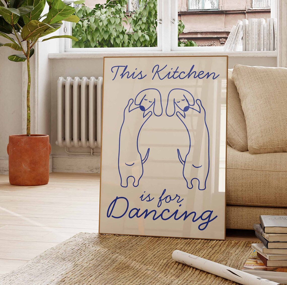 This Kitchen Is For Dancing Dog Lover Poster - Image 2