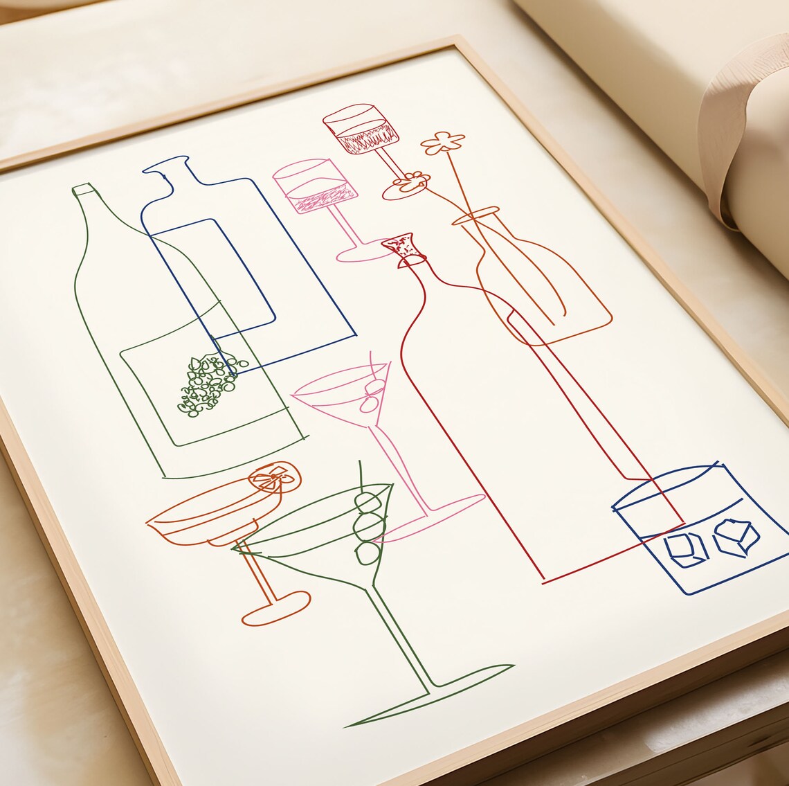 Cocktail Menu Retro Mid-Century Modern Art Print - Image 4