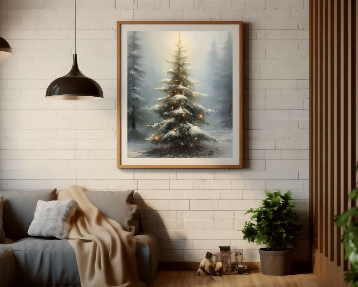 Vintage Rustic Christmas Tree Farmhouse Art Print - Image 3