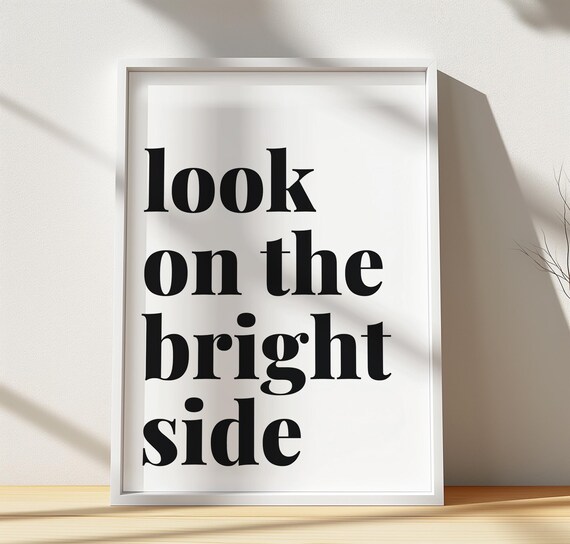 Minimalist Black White Inspirational Quote Print Modern Wall Art Positive Typography Decor