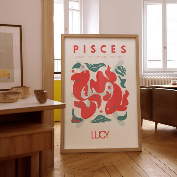 Custom Zodiac Star Sign Astrology Gift, Pisces