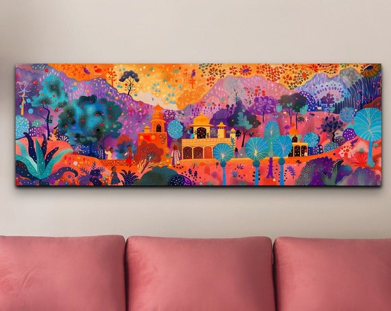 Colorful Abstract Indian Tanjore Wall Art