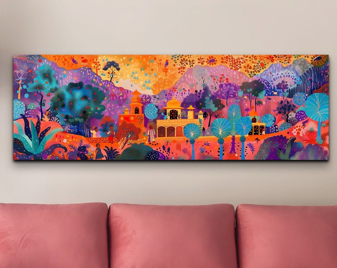 Colorful Abstract Indian Tanjore Wall Art