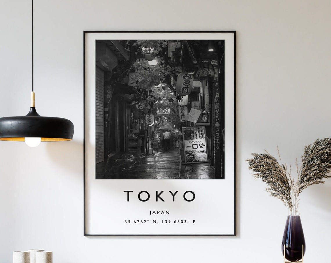 Tokyo Travel Print Tokyo Travel Poster Japan Travel Print Japanese Print Black And White Travel Poster Travel Art Travel Gift