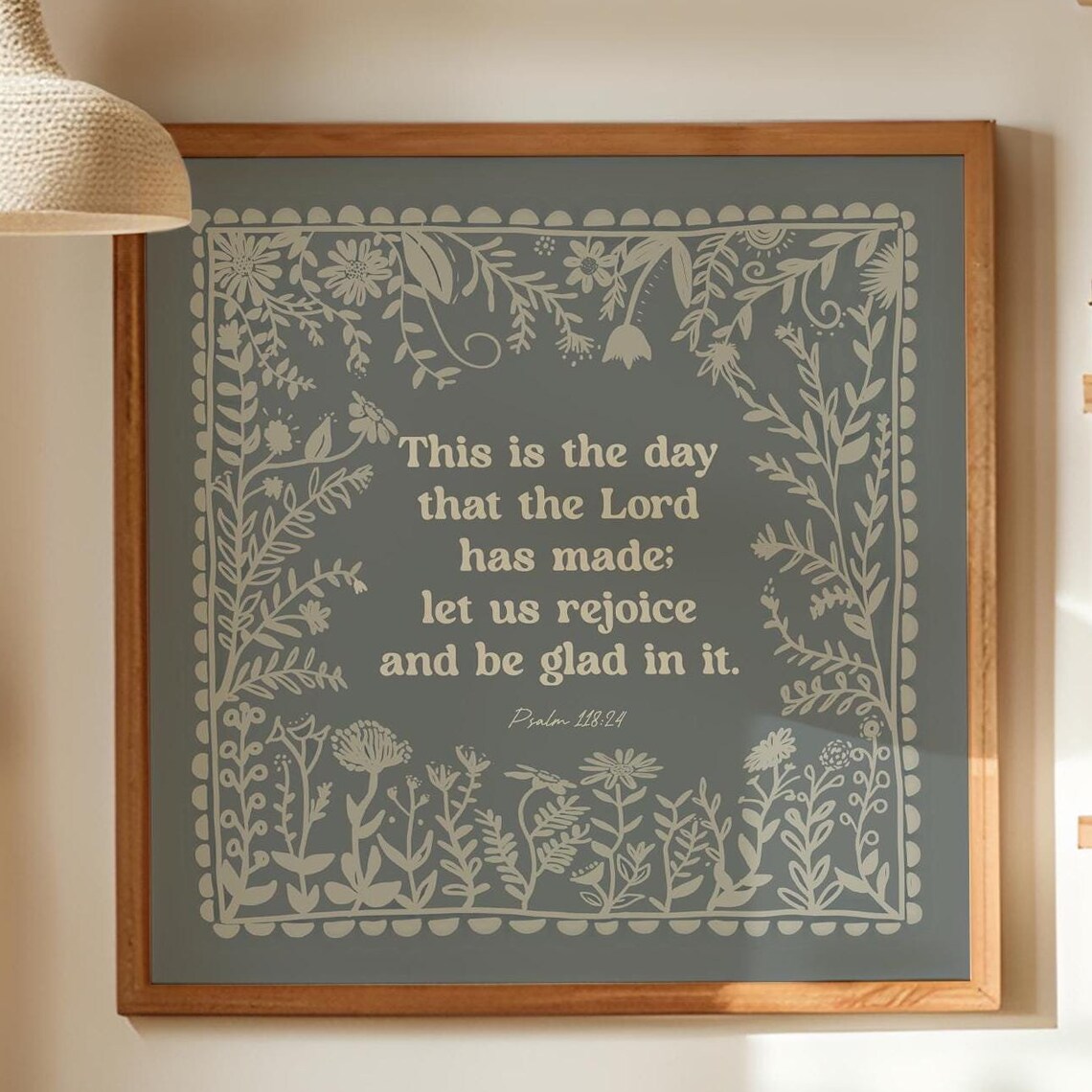 Psalm 118 Scripture Art Print, This Is the Day