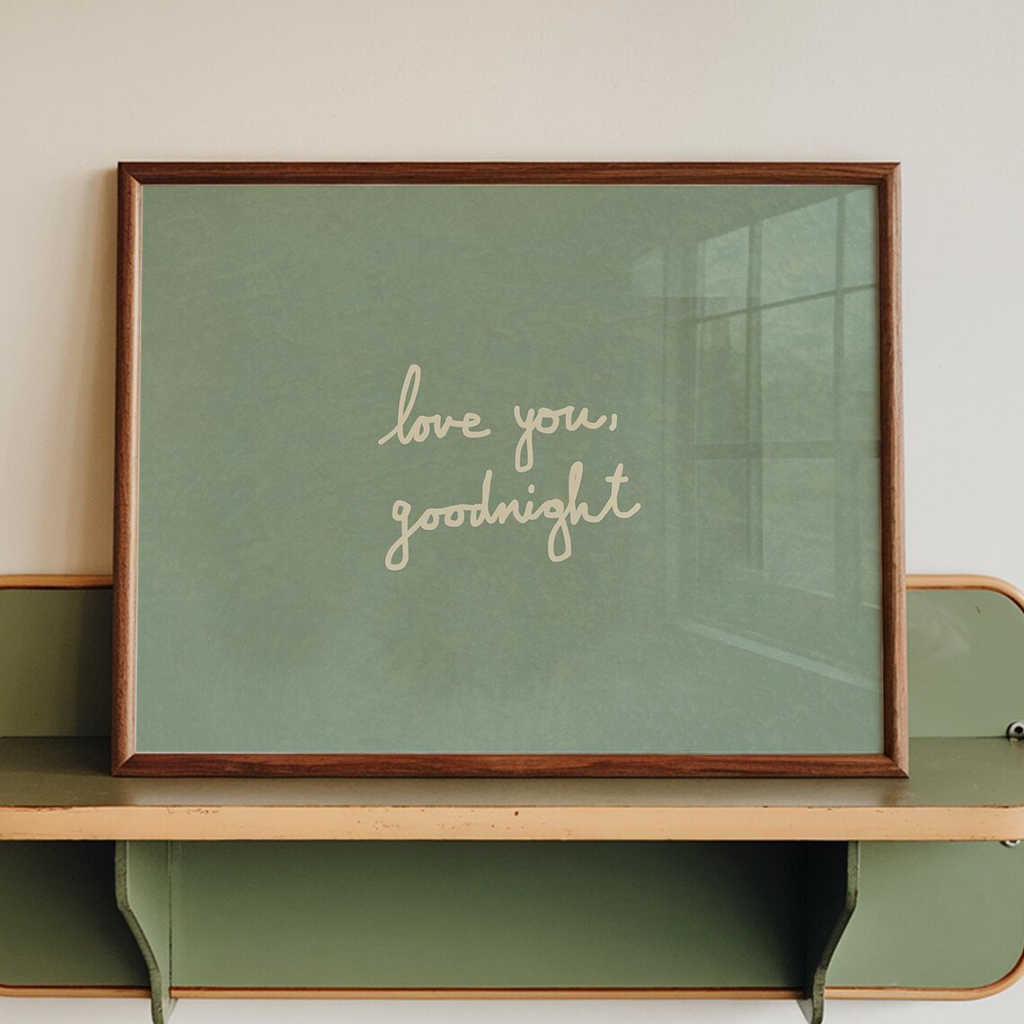 Love You Goodnight Handdrawn Typography Poster
