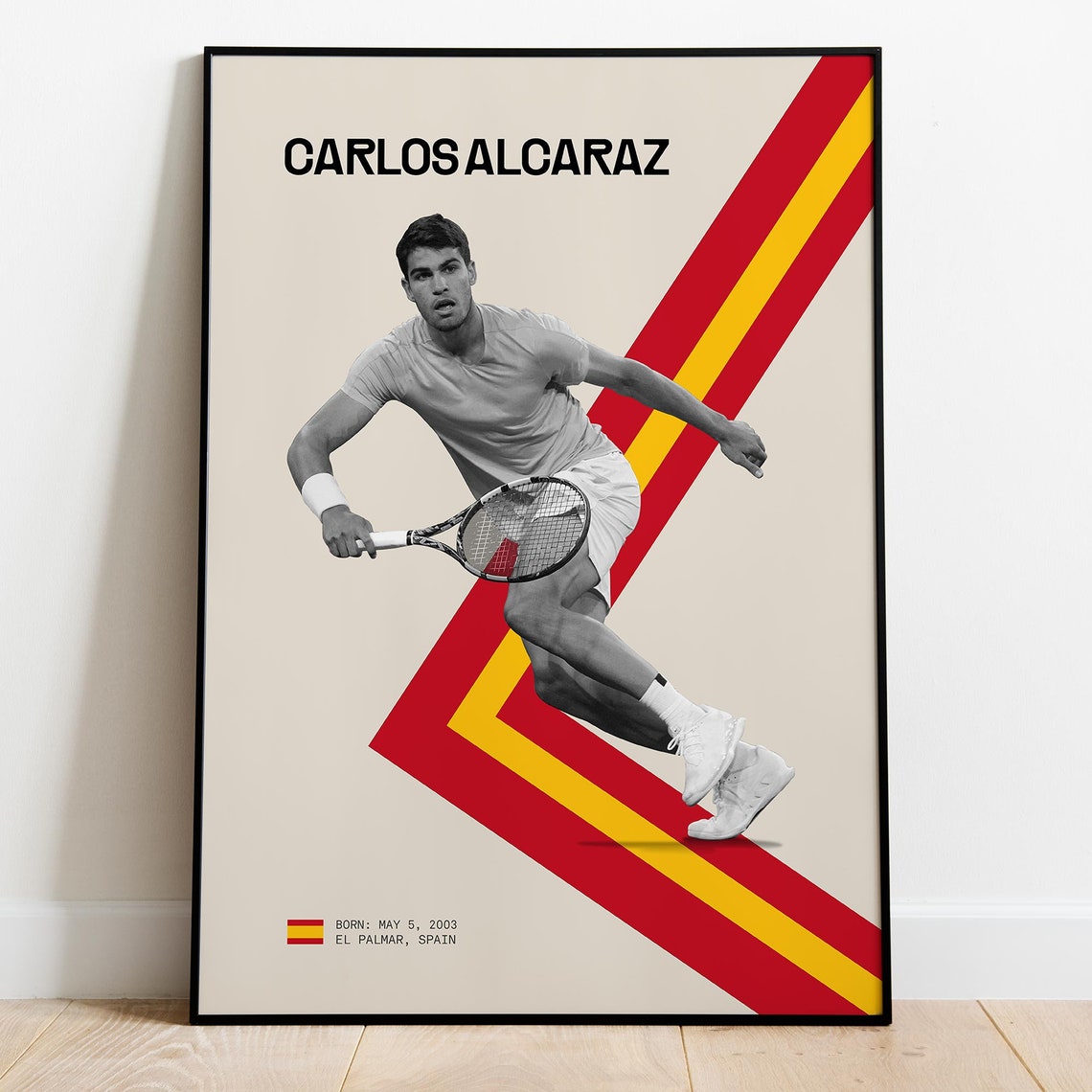 Carlos Alcaraz Retro Inspired Design Alcaraz Poster Tennis Poster Alcaraz Tennis Poster Carlitos Alcaraz Download